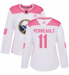 Womens Adidas Buffalo Sabres 11 Gilbert Perreault Authentic WhitePink Fashion NHL Jersey Womens Adidas Buffalo Sabres 11 Gilbert Perreault Authentic WhitePink Fashion NHL Jersey