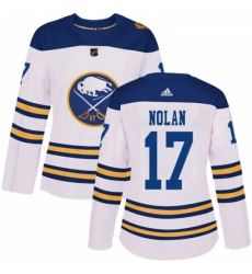 Womens Adidas Buffalo Sabres 17 Jordan Nolan Authentic White 2018 Winter Classic NHL Jersey Womens Adidas Buffalo Sabres 17 Jordan Nolan Authentic White 2018 Winter Classic NHL Jersey