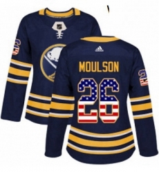 Womens Adidas Buffalo Sabres 26 Matt Moulson Authentic Navy Blue USA Flag Fashion NHL Jersey Womens Adidas Buffalo Sabres 26 Matt Moulson Authentic Navy Blue USA Flag Fashion NHL Jersey