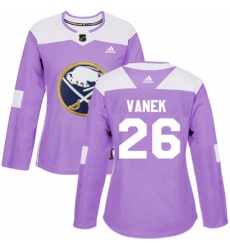 Womens Adidas Buffalo Sabres 26 Thomas Vanek Authentic Purple Fights Cancer Practice NHL Jersey Womens Adidas Buffalo Sabres 26 Thomas Vanek Authentic Purple Fights Cancer Practice NHL Jersey