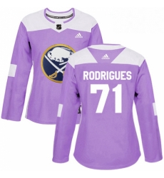Womens Adidas Buffalo Sabres 71 Evan Rodrigues Authentic Purple Fights Cancer Practice NHL Jersey Womens Adidas Buffalo Sabres 71 Evan Rodrigues Authentic Purple Fights Cancer Practice NHL Jersey