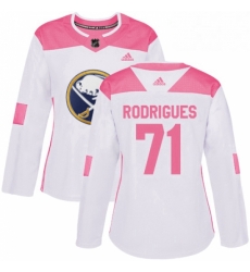 Womens Adidas Buffalo Sabres 71 Evan Rodrigues Authentic WhitePink Fashion NHL Jersey Womens Adidas Buffalo Sabres 71 Evan Rodrigues Authentic WhitePink Fashion NHL Jersey