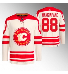 Men Calgary Flames 88 Andrew Mangiapane 2023 Cream Heritage Classic Primegreen Stitched Jersey Men Calgary Flames 88 Andrew Mangiapane 2023 Cream Heritage Classic Primegreen Stitched Jersey