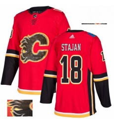 Mens Adidas Calgary Flames 18 Matt Stajan Authentic Red Fashion Gold NHL Jersey Mens Adidas Calgary Flames 18 Matt Stajan Authentic Red Fashion Gold NHL Jersey