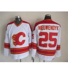 NHL Calgary Flames #25 Joe Nieuwendyk White CCM Throwback Jerseys NHL Calgary Flames #25 Joe Nieuwendyk White CCM Throwback Jerseys