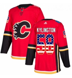 Youth Adidas Calgary Flames 58 Oliver Kylington Authentic Red USA Flag Fashion NHL Jersey Youth Adidas Calgary Flames 58 Oliver Kylington Authentic Red USA Flag Fashion NHL Jersey