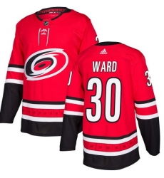 Mens Adidas Carolina Hurricanes 30 Cam Ward Authentic Red Stitched NHL Jersey