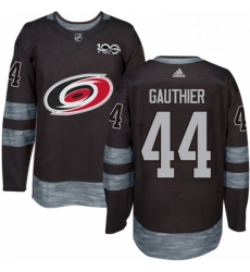 Mens Adidas Carolina Hurricanes 44 Julien Gauthier Authentic Black 1917 2017 100th Anniversary NHL Jersey Mens Adidas Carolina Hurricanes 44 Julien Gauthier Authentic Black 1917 2017 100th Anniversary NHL Jersey