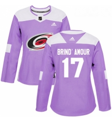 Womens Adidas Carolina Hurricanes 17 Rod BrindAmour Authentic Purple Fights Cancer Practice NHL Jersey Womens Adidas Carolina Hurricanes 17 Rod BrindAmour Authentic Purple Fights Cancer Practice NHL Jersey