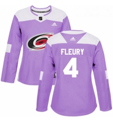 Womens Adidas Carolina Hurricanes 4 Haydn Fleury Authentic Purple Fights Cancer Practice NHL Jersey Womens Adidas Carolina Hurricanes 4 Haydn Fleury Authentic Purple Fights Cancer Practice NHL Jersey
