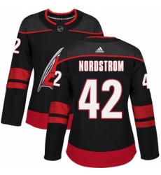 Womens Adidas Carolina Hurricanes 42 Joakim Nordstrom Authentic Black Alternate NHL Jersey Womens Adidas Carolina Hurricanes 42 Joakim Nordstrom Authentic Black Alternate NHL Jersey