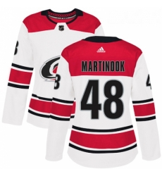 Womens Adidas Carolina Hurricanes 48 Jordan Martinook Authentic White Away NHL Jersey Womens Adidas Carolina Hurricanes 48 Jordan Martinook Authentic White Away NHL Jersey
