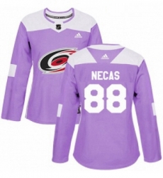 Womens Adidas Carolina Hurricanes 88 Martin Necas Authentic Purple Fights Cancer Practice NHL Jersey Womens Adidas Carolina Hurricanes 88 Martin Necas Authentic Purple Fights Cancer Practice NHL Jersey