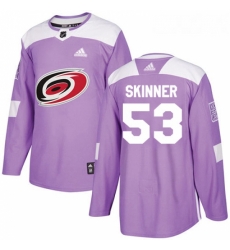 Youth Adidas Carolina Hurricanes 53 Jeff Skinner Authentic Purple Fights Cancer Practice NHL Jersey Youth Adidas Carolina Hurricanes 53 Jeff Skinner Authentic Purple Fights Cancer Practice NHL Jersey