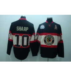 Chicago Blackhawks 10 Patrick Sharp black jerseys Winter Classic A patch Chicago Blackhawks 10 Patrick Sharp black jerseys Winter Classic A patch
