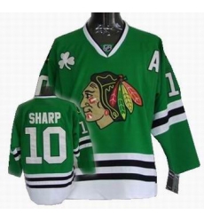Chicago Blackhawks #10 Patrick Sharp hockey Green Jersey Chicago Blackhawks #10 Patrick Sharp hockey Green Jersey