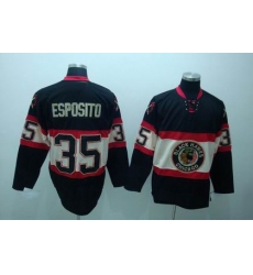 Chicago Blackhawks #35 Tony Esposito black NEW Third jersey Chicago Blackhawks #35 Tony Esposito black NEW Third jersey