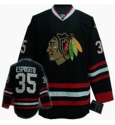 Chicago Blackhawks #35 Tony Esposito hockey Black Jersey Chicago Blackhawks #35 Tony Esposito hockey Black Jersey