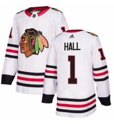 Mens Adidas Chicago Blackhawks 1 Glenn Hall Authentic White Away NHL Jersey Mens Adidas Chicago Blackhawks 1 Glenn Hall Authentic White Away NHL Jersey