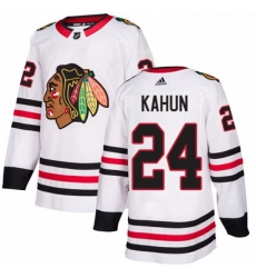 Mens Adidas Chicago Blackhawks 24 Dominik Kahun White Road Authentic Stitched NHL Jersey Mens Adidas Chicago Blackhawks 24 Dominik Kahun White Road Authentic Stitched NHL Jersey