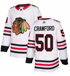 Mens Adidas Chicago Blackhawks 50 Corey Crawford Authentic White Away NHL Jersey Mens Adidas Chicago Blackhawks 50 Corey Crawford Authentic White Away NHL Jersey
