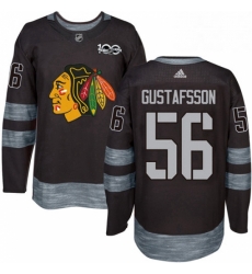 Mens Adidas Chicago Blackhawks 56 Erik Gustafsson Authentic Black 1917 2017 100th Anniversary NHL Jersey Mens Adidas Chicago Blackhawks 56 Erik Gustafsson Authentic Black 1917 2017 100th Anniversary NHL Jersey