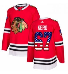 Mens Adidas Chicago Blackhawks 67 Tanner Kero Authentic Red USA Flag Fashion NHL Jersey Mens Adidas Chicago Blackhawks 67 Tanner Kero Authentic Red USA Flag Fashion NHL Jersey