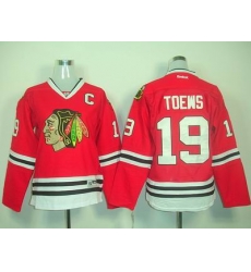 Women Chicago Blackhawks 19 TOEWS C Patch Red jersey Women Chicago Blackhawks 19 TOEWS C Patch Red jersey