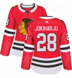 Womens Adidas Chicago Blackhawks 28 Henri Jokiharju Authentic Red Home NHL Jersey Womens Adidas Chicago Blackhawks 28 Henri Jokiharju Authentic Red Home NHL Jersey