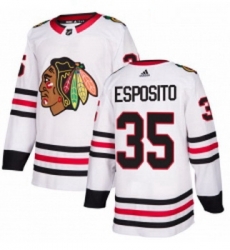 Womens Adidas Chicago Blackhawks 35 Tony Esposito Authentic White Away NHL Jersey Womens Adidas Chicago Blackhawks 35 Tony Esposito Authentic White Away NHL Jersey
