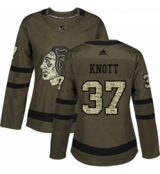 Womens Adidas Chicago Blackhawks 37 Graham Knott Authentic Green Salute to Service NHL Jersey Womens Adidas Chicago Blackhawks 37 Graham Knott Authentic Green Salute to Service NHL Jersey