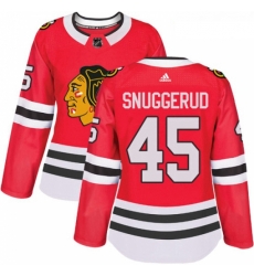 Womens Adidas Chicago Blackhawks 45 Luc Snuggerud Authentic Red Home NHL Jersey Womens Adidas Chicago Blackhawks 45 Luc Snuggerud Authentic Red Home NHL Jersey
