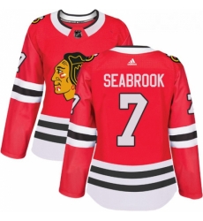 Womens Adidas Chicago Blackhawks 7 Brent Seabrook Authentic Red Home NHL Jersey Womens Adidas Chicago Blackhawks 7 Brent Seabrook Authentic Red Home NHL Jersey