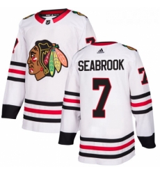 Womens Adidas Chicago Blackhawks 7 Brent Seabrook Authentic White Away NHL Jersey Womens Adidas Chicago Blackhawks 7 Brent Seabrook Authentic White Away NHL Jersey