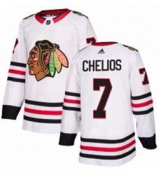 Womens Adidas Chicago Blackhawks 7 Chris Chelios Authentic White Away NHL Jersey Womens Adidas Chicago Blackhawks 7 Chris Chelios Authentic White Away NHL Jersey