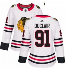 Womens Adidas Chicago Blackhawks 91 Anthony Duclair Authentic White Away NHL Jersey Womens Adidas Chicago Blackhawks 91 Anthony Duclair Authentic White Away NHL Jersey