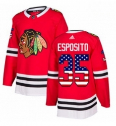 Youth Adidas Chicago Blackhawks 35 Tony Esposito Authentic Red USA Flag Fashion NHL Jersey Youth Adidas Chicago Blackhawks 35 Tony Esposito Authentic Red USA Flag Fashion NHL Jersey