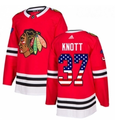 Youth Adidas Chicago Blackhawks 37 Graham Knott Authentic Red USA Flag Fashion NHL Jersey Youth Adidas Chicago Blackhawks 37 Graham Knott Authentic Red USA Flag Fashion NHL Jersey