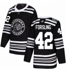 Youth Adidas Chicago Blackhawks 42 Gustav Forsling Authentic Black 2019 Winter Classic NHL Jersey Youth Adidas Chicago Blackhawks 42 Gustav Forsling Authentic Black 2019 Winter Classic NHL Jersey