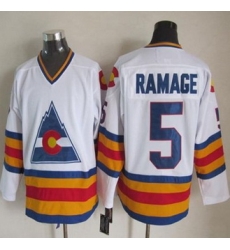 Colorado Avalanche #5 Rob Ramage White CCM Throwback Stitched NHL Jersey Colorado Avalanche #5 Rob Ramage White CCM Throwback Stitched NHL Jersey