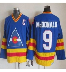 Colorado Avalanche #9 Lanny Mcdonald Blue CCM Throwback Stitched NHL Jersey Colorado Avalanche #9 Lanny Mcdonald Blue CCM Throwback Stitched NHL Jersey