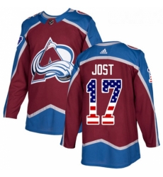 Youth Adidas Colorado Avalanche 17 Tyson Jost Authentic Burgundy Red USA Flag Fashion NHL Jersey Youth Adidas Colorado Avalanche 17 Tyson Jost Authentic Burgundy Red USA Flag Fashion NHL Jersey