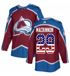 Youth Adidas Colorado Avalanche 29 Nathan MacKinnon Authentic Burgundy Red USA Flag Fashion NHL Jersey Youth Adidas Colorado Avalanche 29 Nathan MacKinnon Authentic Burgundy Red USA Flag Fashion NHL Jersey