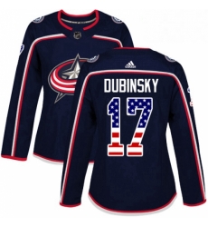 Womens Adidas Columbus Blue Jackets 17 Brandon Dubinsky Authentic Navy Blue USA Flag Fashion NHL Jersey Womens Adidas Columbus Blue Jackets 17 Brandon Dubinsky Authentic Navy Blue USA Flag Fashion NHL Jersey