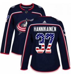 Womens Adidas Columbus Blue Jackets 37 Markus Hannikainen Authentic Navy Blue USA Flag Fashion NHL Jersey Womens Adidas Columbus Blue Jackets 37 Markus Hannikainen Authentic Navy Blue USA Flag Fashion NHL Jersey