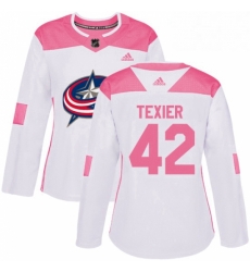 Womens Adidas Columbus Blue Jackets 42 Alexandre Texier Authentic WhitePink Fashion NHL Jersey Womens Adidas Columbus Blue Jackets 42 Alexandre Texier Authentic WhitePink Fashion NHL Jersey