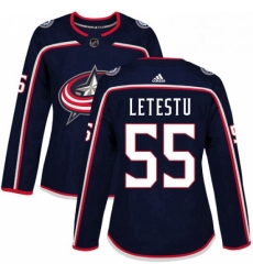 Womens Adidas Columbus Blue Jackets 55 Mark Letestu Authentic Navy Blue Home NHL Jersey Womens Adidas Columbus Blue Jackets 55 Mark Letestu Authentic Navy Blue Home NHL Jersey