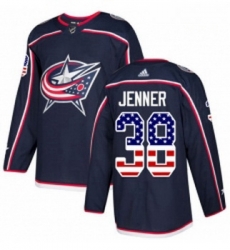 Youth Adidas Columbus Blue Jackets 38 Boone Jenner Authentic Navy Blue USA Flag Fashion NHL Jersey Youth Adidas Columbus Blue Jackets 38 Boone Jenner Authentic Navy Blue USA Flag Fashion NHL Jersey