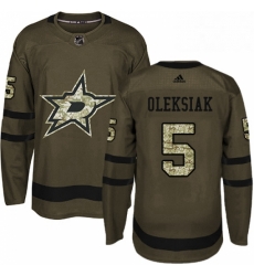 Mens Adidas Dallas Stars 5 Jamie Oleksiak Premier Green Salute to Service NHL Jersey Mens Adidas Dallas Stars 5 Jamie Oleksiak Premier Green Salute to Service NHL Jersey