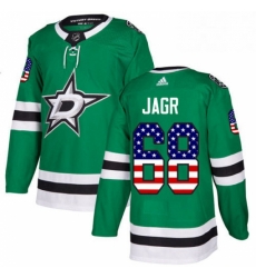 Mens Adidas Dallas Stars 68 Jaromir Jagr Authentic Green USA Flag Fashion NHL Jersey Mens Adidas Dallas Stars 68 Jaromir Jagr Authentic Green USA Flag Fashion NHL Jersey
